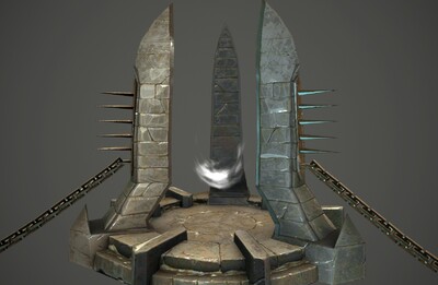 写实简模 魔法 传送门 古老传送门 _marian作品_场景古代场景_cg模型