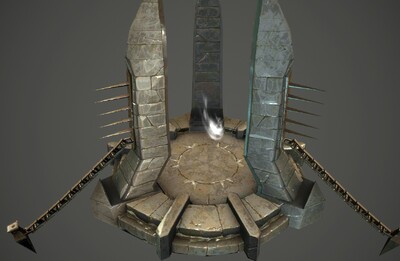 写实简模 魔法 传送门 古老传送门 _marian作品_场景古代场景_cg模型