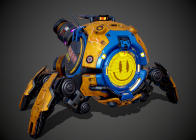 次世代 pbr 球形机器人 球形侦察机 _joker2020作品_人物机器人/机甲_