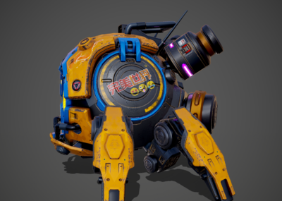 次世代 pbr 球形机器人 球形侦察机 _joker2020作品_人物机器人/机甲_