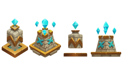 q版防御塔 水晶塔 炮塔 塔防建筑 哨箭 moba