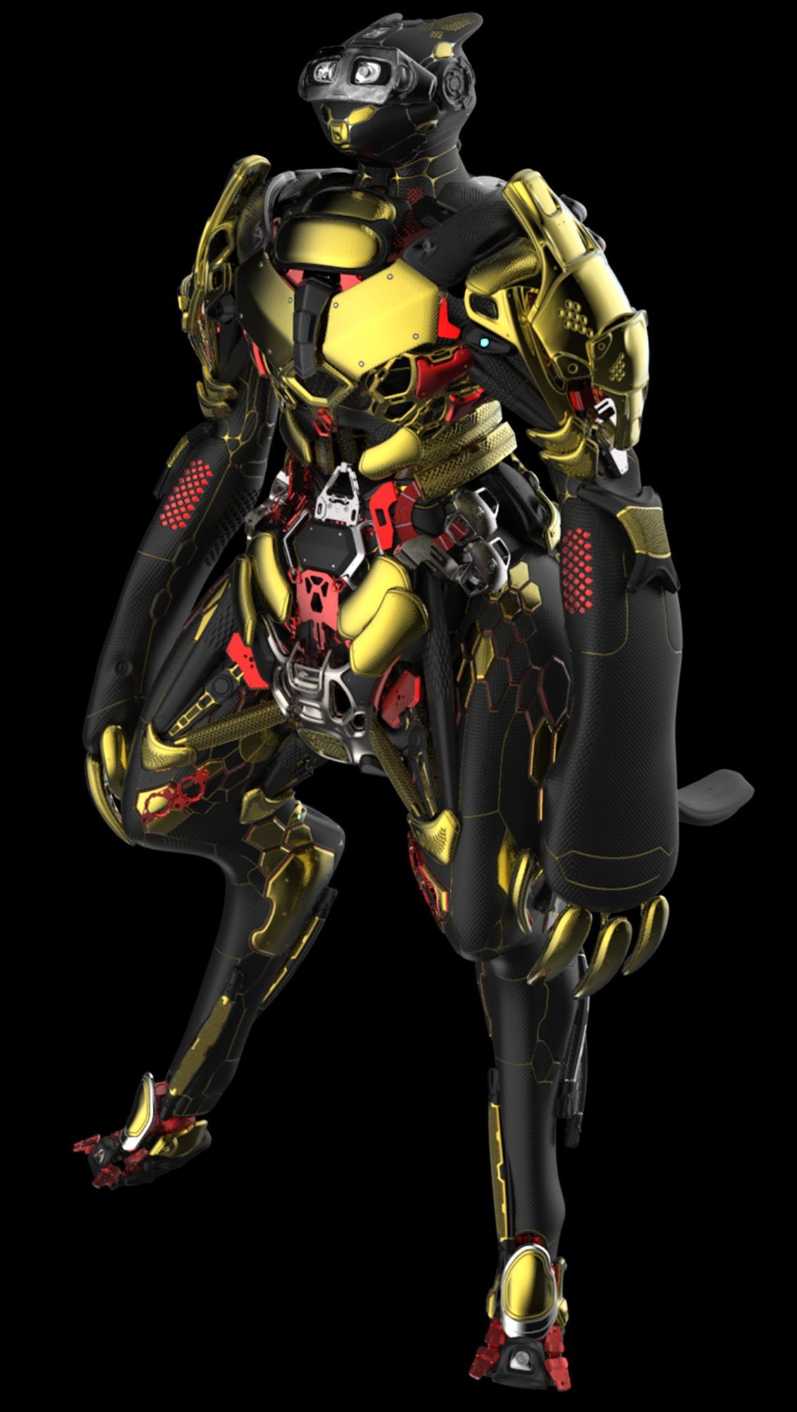 原创科幻风格机甲_l本心作品_角色/人物/生物_cg模型网