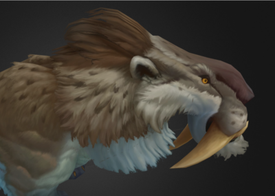 q版手绘卡通剑齿虎古兽