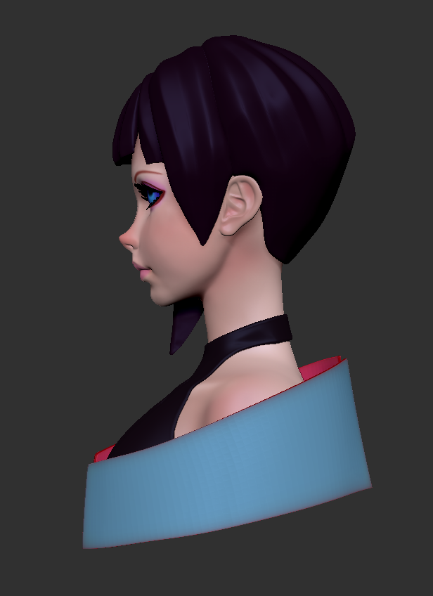 3d卡通小姐姐半身像_ts222236作品_角色/人物/生物_cg模型网