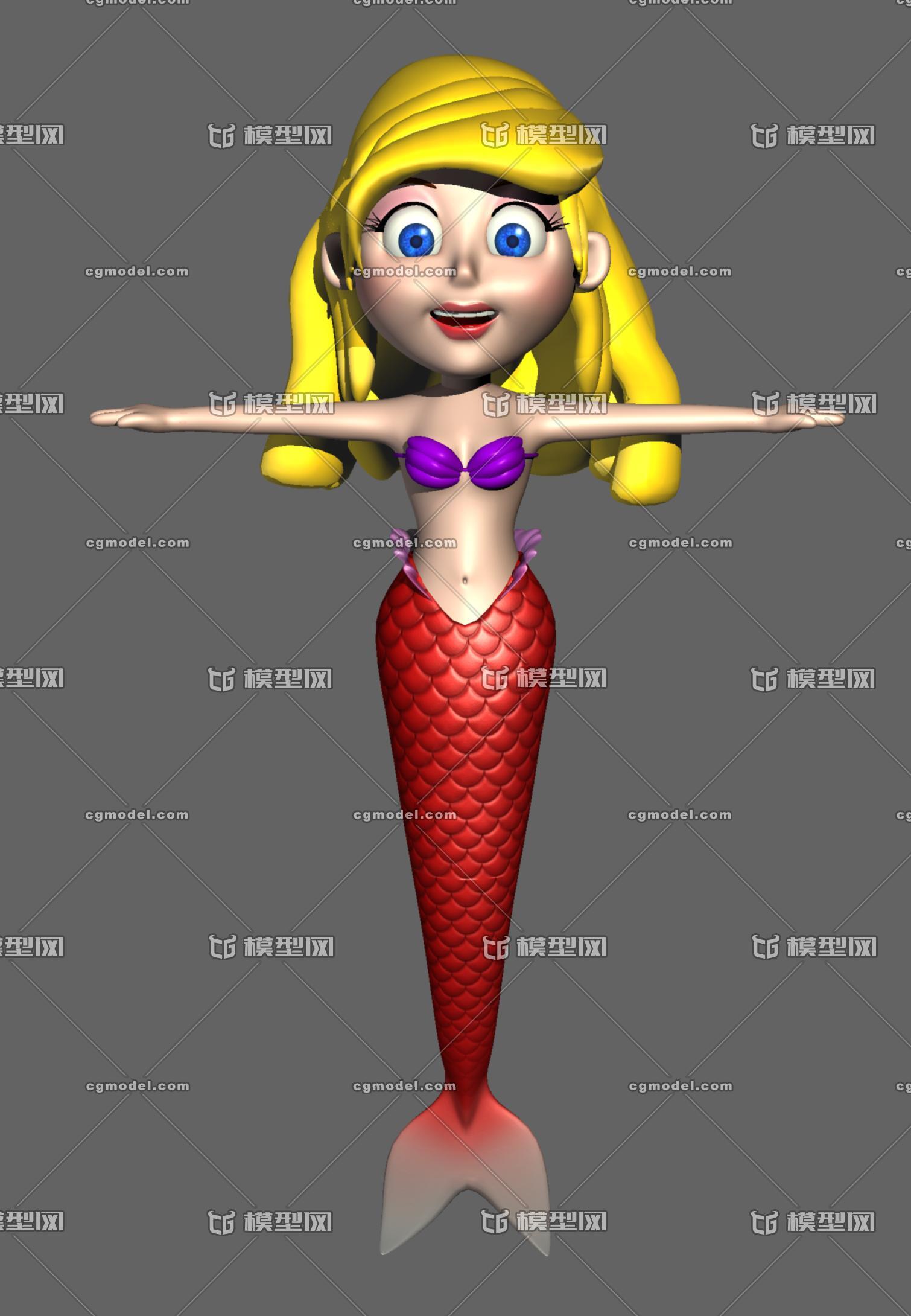 卡通美人鱼,童话故事人物,美人鱼公主,美人鱼奶奶,美人鱼合集