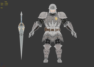 二次元 卡通 可爱 日漫 骑士 守卫 护卫 战士 骑士铠甲 盔甲 十字军