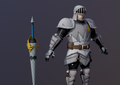 二次元 卡通 可爱 日漫 骑士 守卫 护卫 战士 骑士铠甲 盔甲 十字军