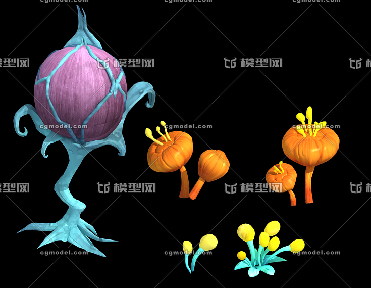 花苞 植物 包蕾植物 小南瓜花 花蕊 作品 石头植物草类石头植物草类 Cg模型网