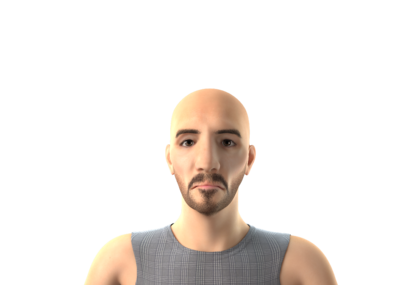 写实中老年男人老人老头大叔背心男性男人体带adv绑定灯光渲染