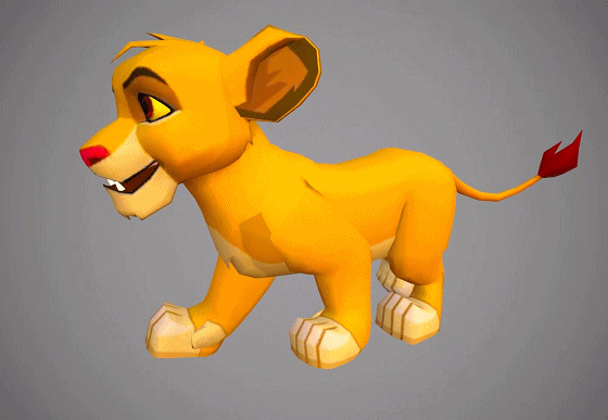完整动画 卡通狮子王辛巴simba  动画角色  手绘 小老虎  tiger