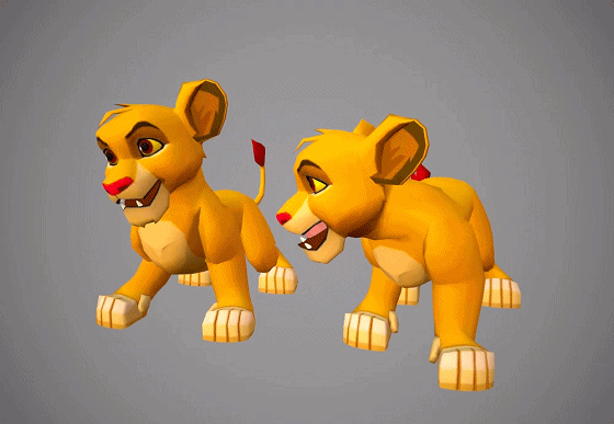 完整动画 卡通狮子王辛巴simba  动画角色  手绘 小老虎  tiger