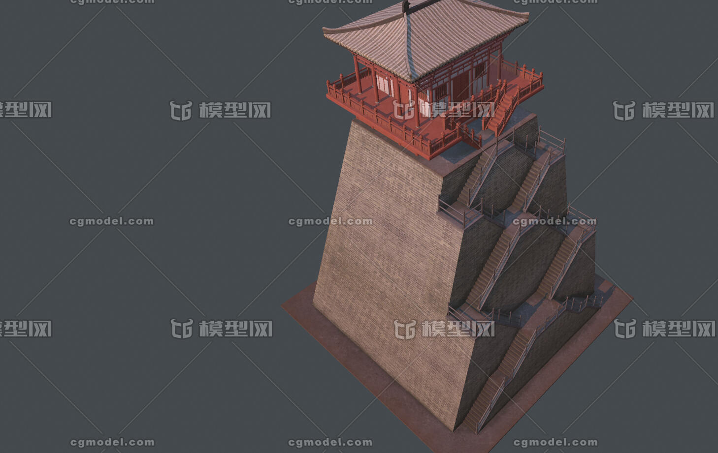 高台古代建筑古代房子望月台思乡台 Cg模型网 Cgmodel 三维设计师交流互动平台 专注多品类3d模型下载 原创作品分享 软件学习
