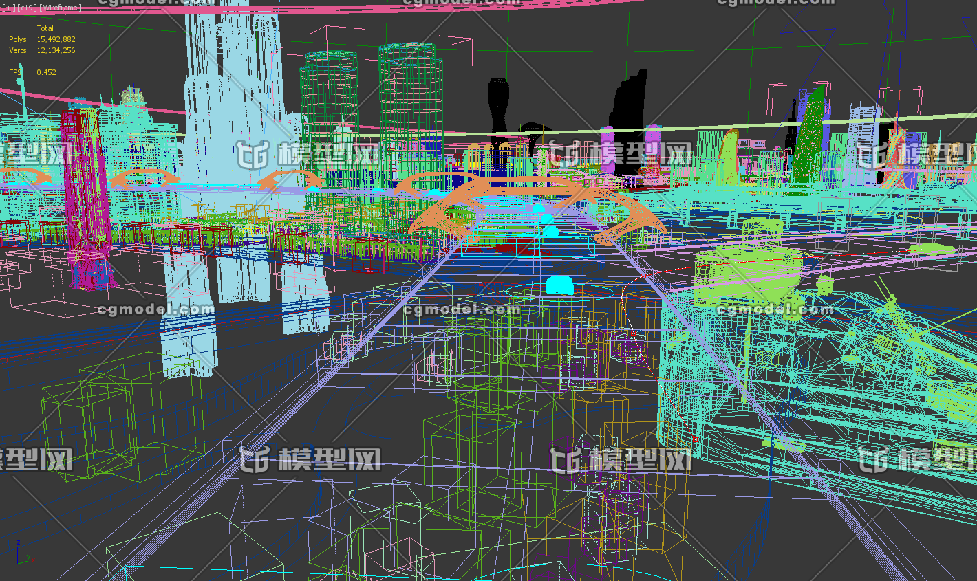 未来城市 科幻城市场景模型-科幻建筑模型库-3ds Max(.max)模型下载-cg模型网