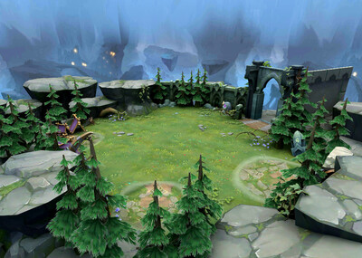 卡通游戏地图场景关卡擂台