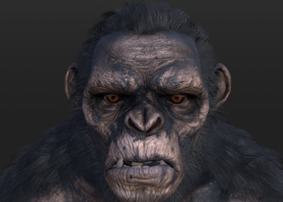 次时代pbr 猿人模型-哺乳模型库-3ds Max(.max)模型下载-cg模型网