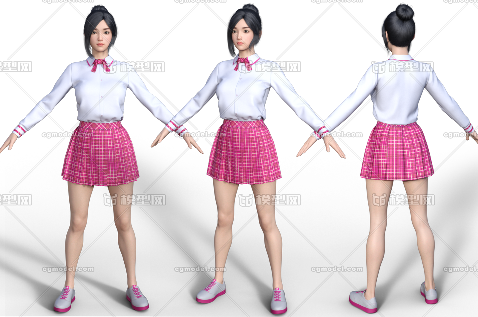 学生装 水手服 学生校服 短裙中学生 少女学生 校服女孩 学校女生