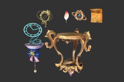 卡通 q版 二次元 魔法道具 动漫 桌子 魔法阵