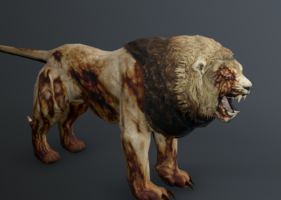 低模狮子 僵尸狮子 僵尸 狮子  僵尸 丧尸  活死人 游戏僵尸 尸体