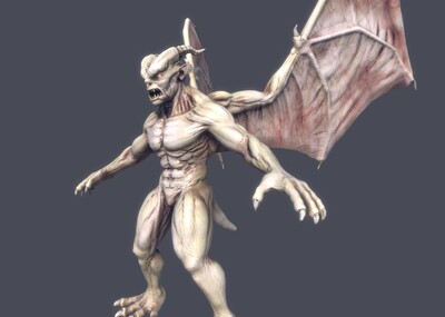 次世代 pbr 高质量 石像鬼 恶魔 吸血鬼 异形怪物 带动画