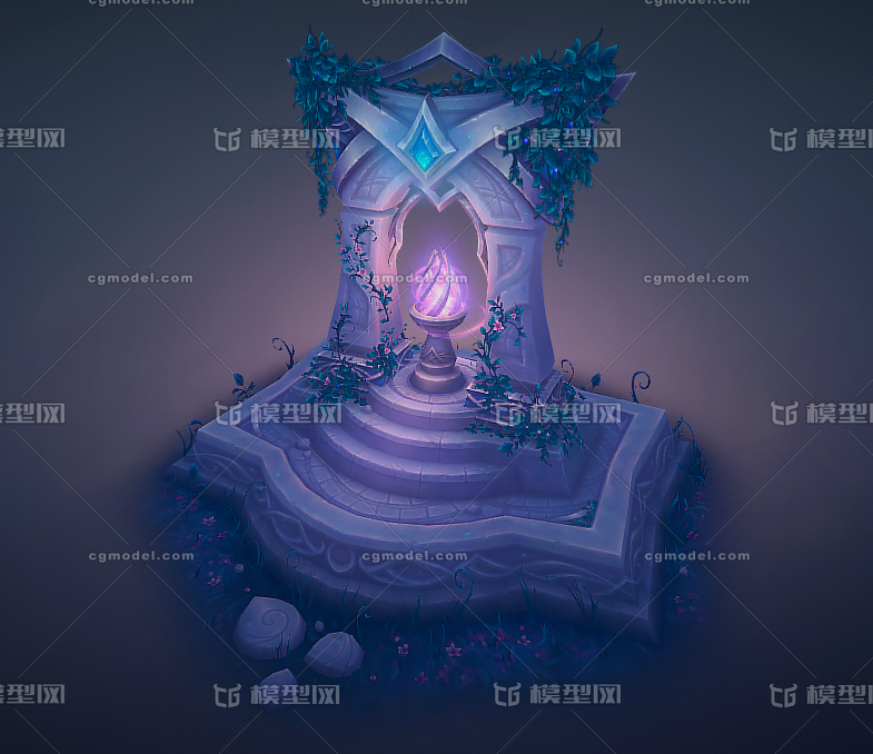 手绘 唯美 苏拉玛神社 祭坛 精灵圣洁祭祀圣地