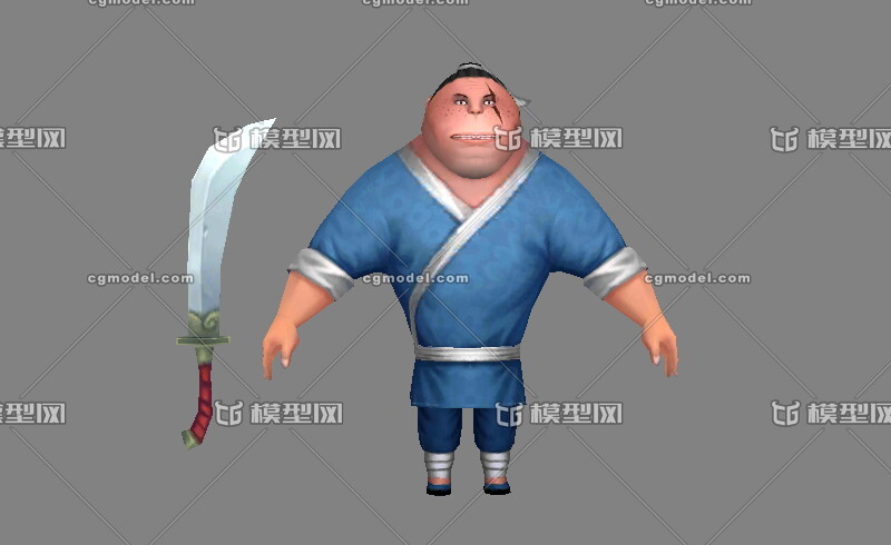 大刀土匪 山贼模型-男人模型库-3ds Max(.max)模型下载-cg模型网
