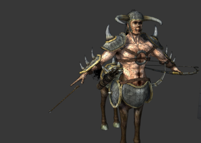 次世代 pbr 高质量 半人马 半人半马怪 神话生物 写实 异形怪物 带