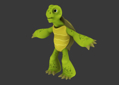 卡通q版人形乌龟直立乌龟