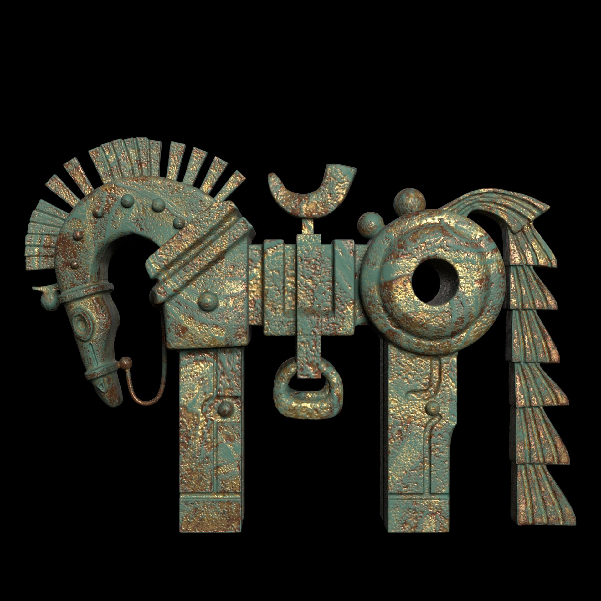 chinese bronze ware__"horse"(青铜马)