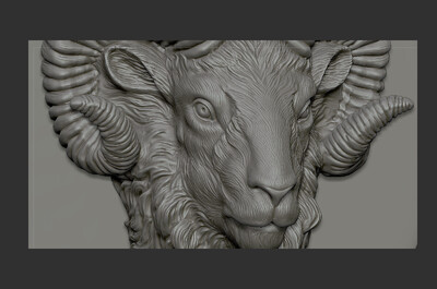 402 羊 羊头 绵阳 山羊 犄角 摆件 工艺品 3d扫描 3d打印 stl 手办 高