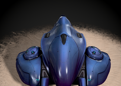 科幻战斗飞行器摩托车