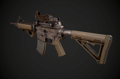 pbr 战术版 红点瞄准镜 m4卡宾枪 hk416 m4a1 柯尔特 ar-15 ar15卡宾