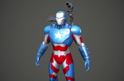 简模 次世代 钢铁爱国者机甲 漫威  战争机器