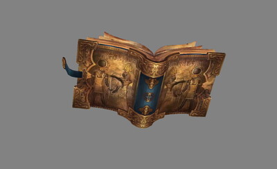 写实 魔法书 禁术 魔法咒术 古董典籍 符文符号 打开的书本 翻开的