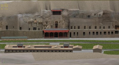 敦煌莫高窟VR虚拟现实场景模型-历史建筑模型库-3ds Max(.max)模型下载-cg模型网