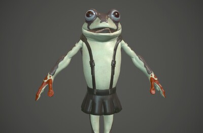 pbr 次世代 青蛙人 卡通形象 蛙人 frogger frogman