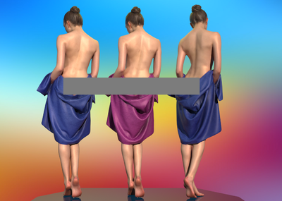 性感美女模特出浴半裸图,人体模型,8k贴图,3d扫描