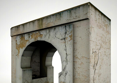 次时代斑驳破旧的石头门洞桥洞门口出入口 古代城门  拱形石门 古墓之