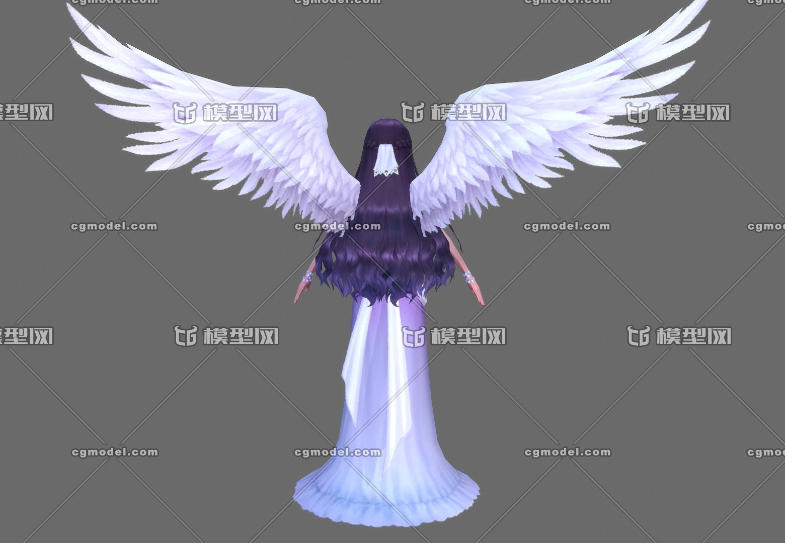 手绘天使漫画美女angel 二次元漫画女天使 Cg模型网 Cgmodel 三维设计师交流互动平台 专注多品类3d模型下载 原创作品分享 软件学习