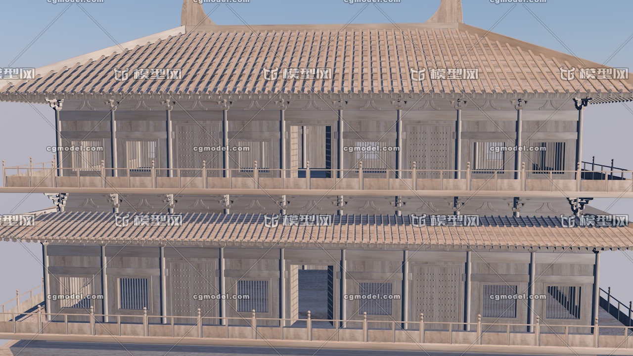 应天门中楼 城门楼古代建筑城楼模型-历史建筑模型库-Cinema 4D(.c4d)模型下载-cg模型网