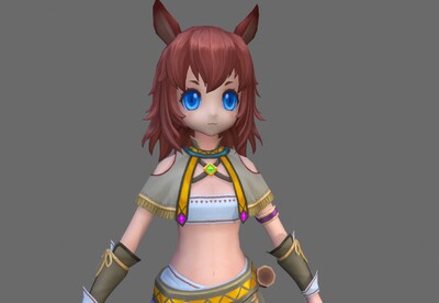 卡通二次元 漫画小猫女 手绘可爱猫妖