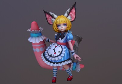 卡通可爱猫妖带动画次世代萝莉女孩