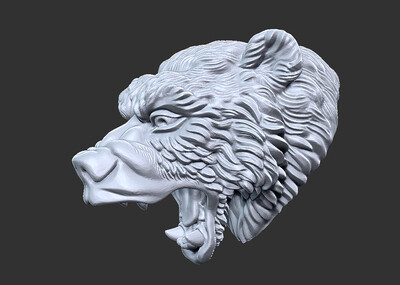 熊头 模型_panliming作品_雕塑/文物动物雕塑_cg模型网