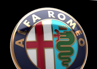 阿爾法·羅密歐(alfa romeo)超寫實不同和年代不同車標