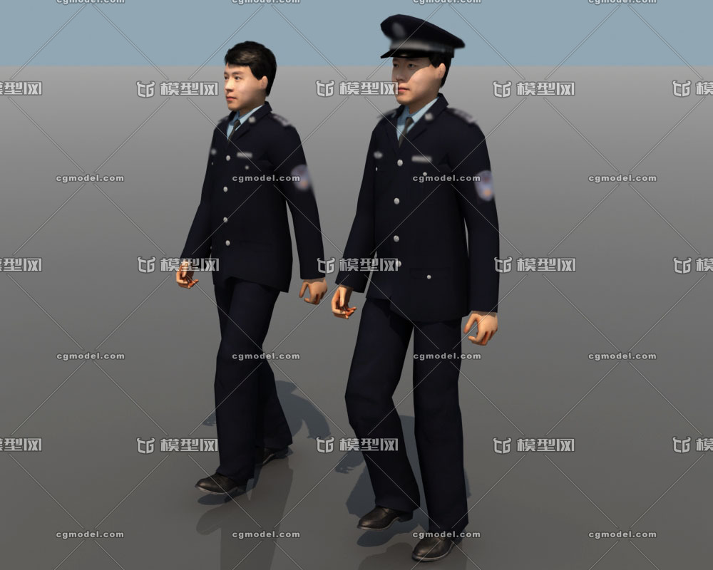 配景人物 漫遊 警察 公安 民警 交警 保安 警服 制服 角色 動畫