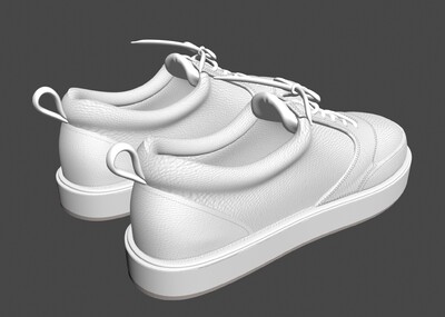 女款体闲运动鞋鞋子模型3d打印模型