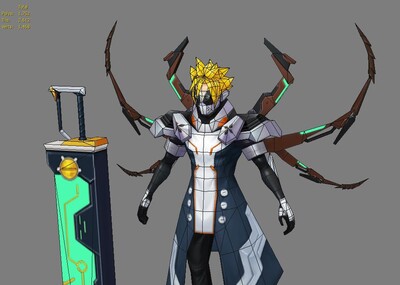 二次元机甲生化人,怪,男人