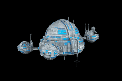 pbr太空站 游戏模型 空间站 太空 宇宙模型 球形空间站 次世代  科幻