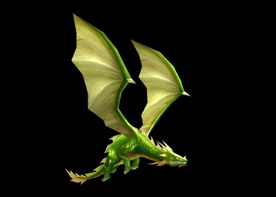 手绘风格卡通飞龙绿龙带动画