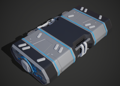 次世代 pbr 科幻手提箱 高科技 未来箱子 定位仪 手提包