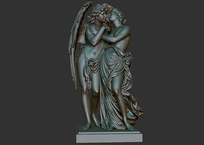 西方雕塑模型 丘比特和普绪克(3d打印模型)